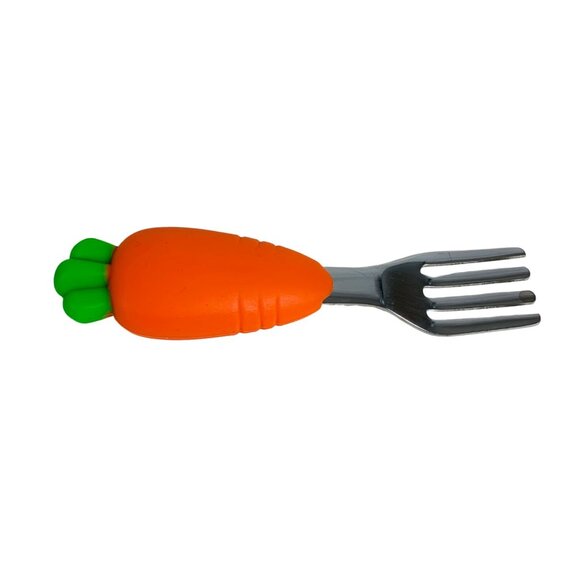 Healthy Eating Toddler Carrot Plate Shaped Silicone Feeding Set Utensils Straw - Picture 13 of 14